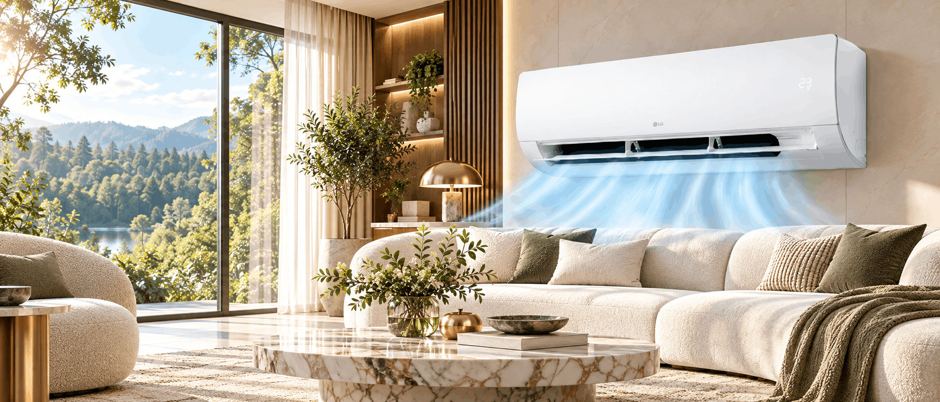 Climatiseur LG 18000 BTU Inverter DualCool E Look/ Chaud/Froid